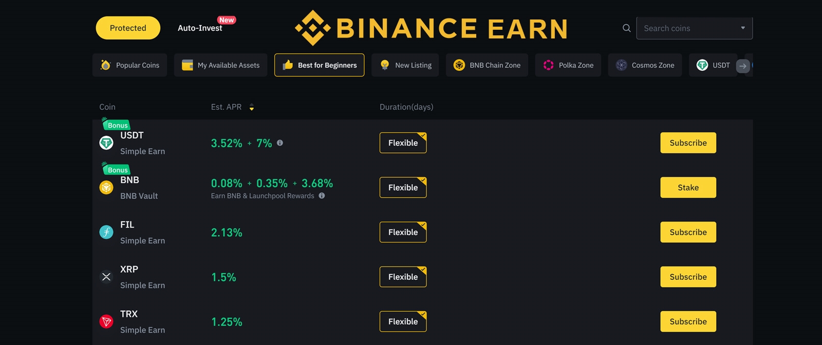 binance earn