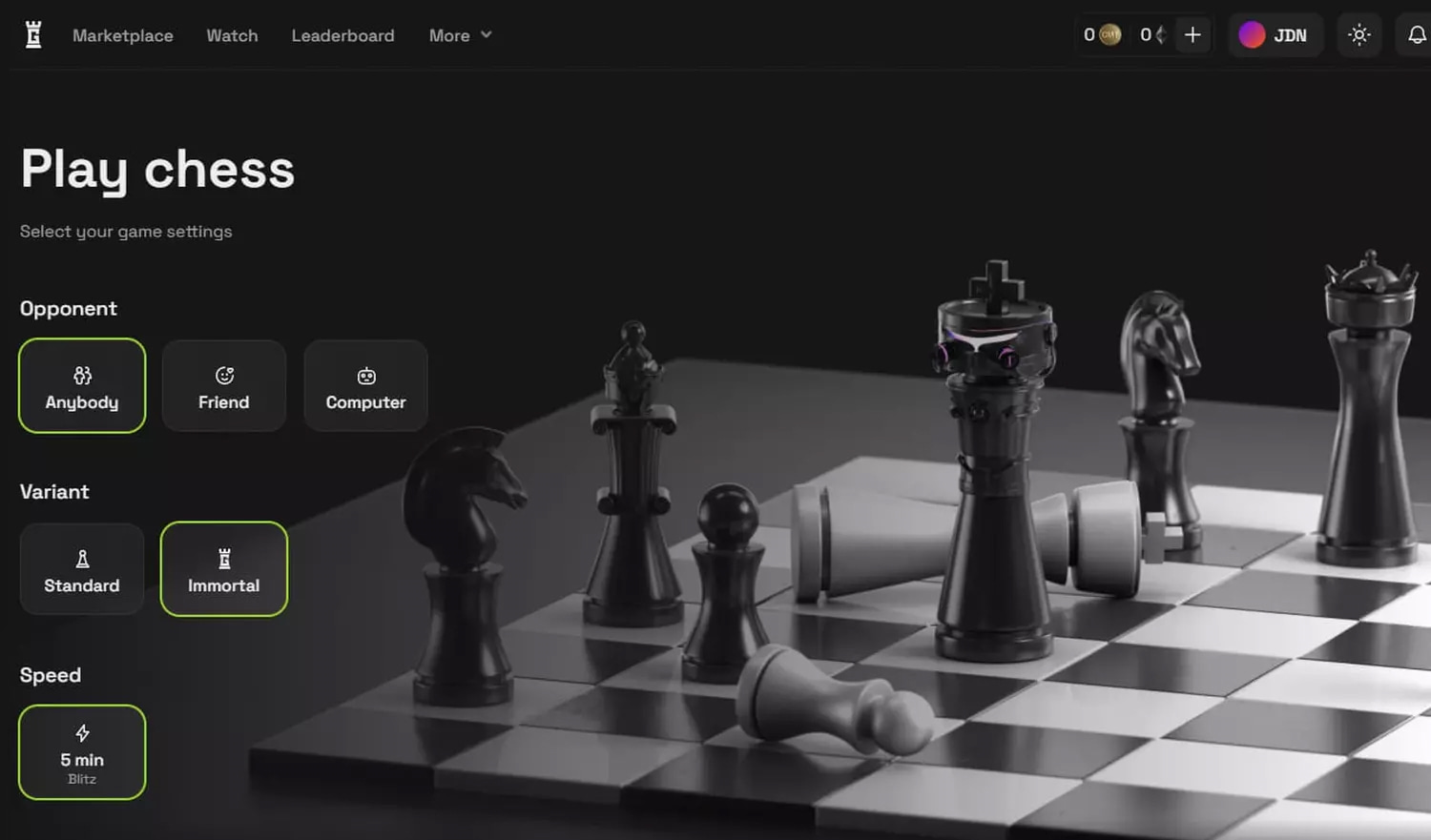 immortal game earn ethereum